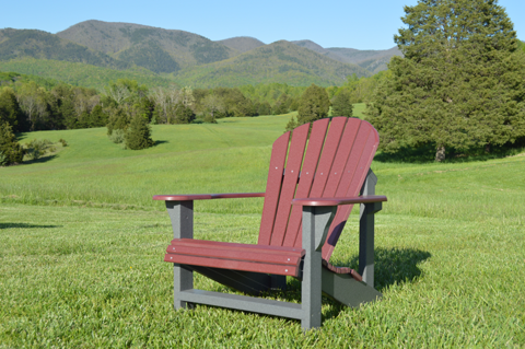 Baywood and Slate Gray Adirondack Chair